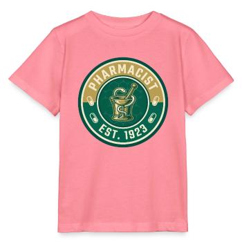 Vintage Apotheker-Mörser-Stößel Hygieia-Abzeichen - Stanley/Stella Kinder T-Shirt MINI CREATOR  - Pink  - Vorne