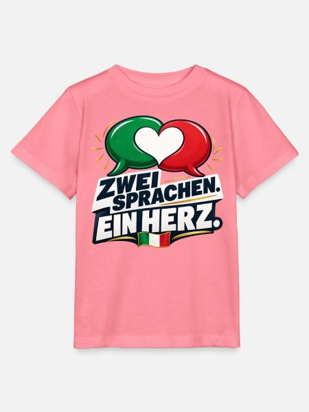 Zwei Sprachen ein Herz - Stanley/Stella Kinder T-Shirt MINI CREATOR - Pink