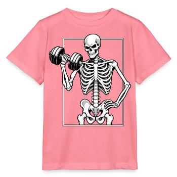Skelett beim Hanteltraining - Stanley/Stella Kinder T-Shirt MINI CREATOR  - Pink  - Vorne