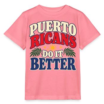 Puerto Rico Farben Rot Blau Weiß - Stanley/Stella Kinder T-Shirt MINI CREATOR  - Pink  - Vorne