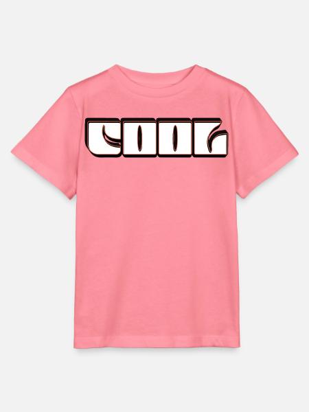Retro Neon Outline COOL - Stanley/Stella Kinder T-Shirt MINI CREATOR - Pink