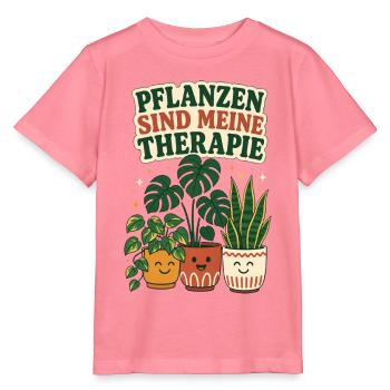 Pflanzen sind meine Therapie – Pflanzen Spruch - Stanley/Stella Kinder T-Shirt MINI CREATOR  - Pink  - Vorne