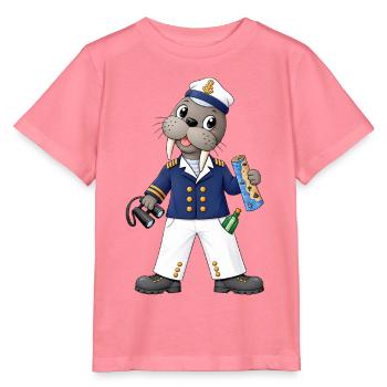Walross Kapitän Ahoi Seefahrer Abenteuer - Stanley/Stella Kinder T-Shirt MINI CREATOR  - Pink  - Vorne