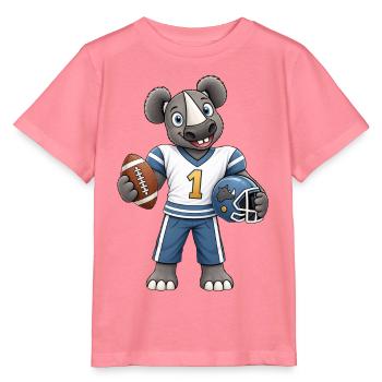 Nashorn Football Fan - Stanley/Stella Kinder T-Shirt MINI CREATOR  - Pink  - Vorne