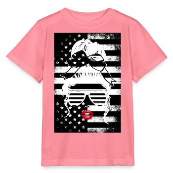 Mrs. Kussmund American Flag Poster - Stanley/Stella MINI CREATOR Kids’ T-Shirt - pink joy  - Front