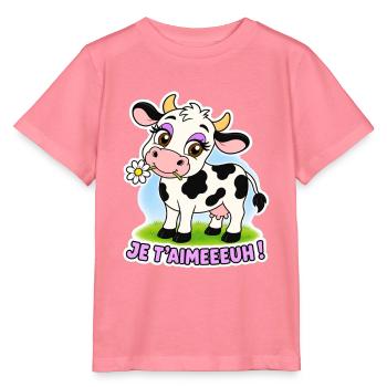 Je t’aimeeeuh ! - T-shirt bio MINI CREATOR Stanley/Stella Enfant - rose  - Devant