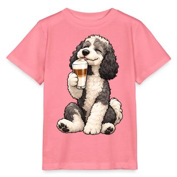 Schafpudel mit Latte Macchiato - Stanley/Stella Kinder T-Shirt MINI CREATOR  - Pink  - Vorne