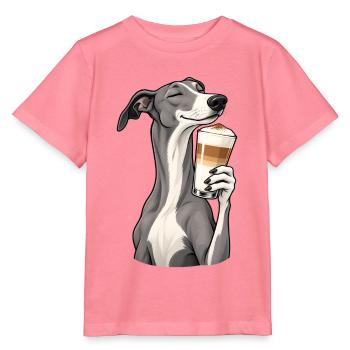 Greyhound mit Latte Macchiato - Stanley/Stella Kinder T-Shirt MINI CREATOR  - Pink  - Vorne