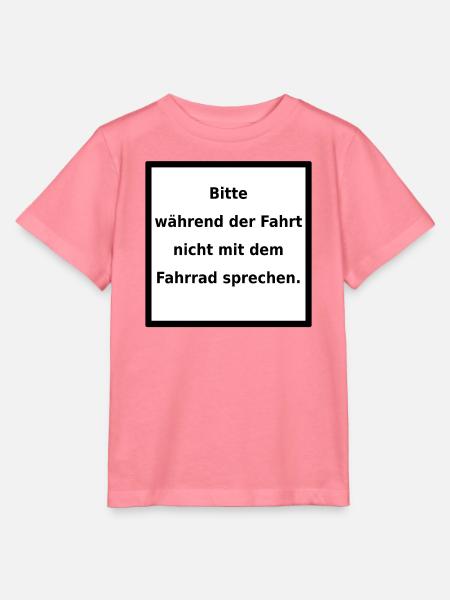 Warnhinweis: Fahrrad. (black/white) - Stanley/Stella Kinder T-Shirt MINI CREATOR - Pink