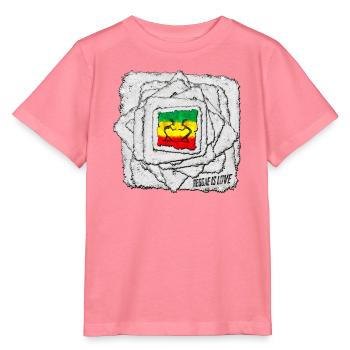 Reggae Love Schattenmotiv - Stanley/Stella Kinder T-Shirt MINI CREATOR  - Pink  - Vorne