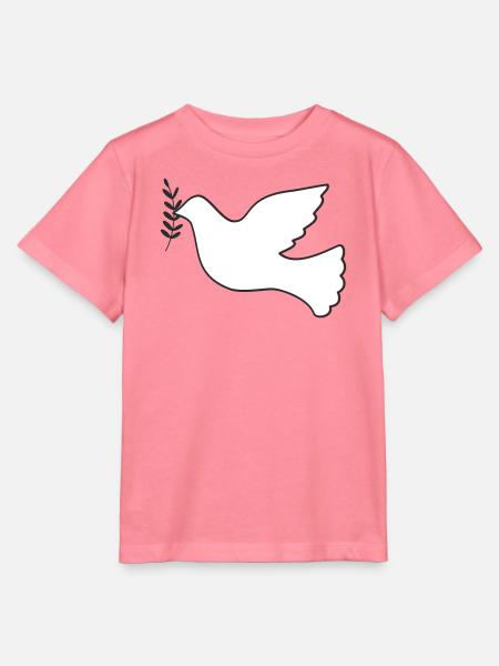 Friedenstaube mit Zweig - Stanley/Stella Kinder T-Shirt MINI CREATOR  - Pink 