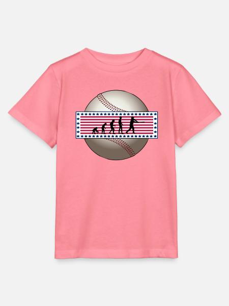 EVOLUTION BASEBALL SPORT USA GESCHENK - Stanley/Stella Kinder T-Shirt MINI CREATOR  - Pink 