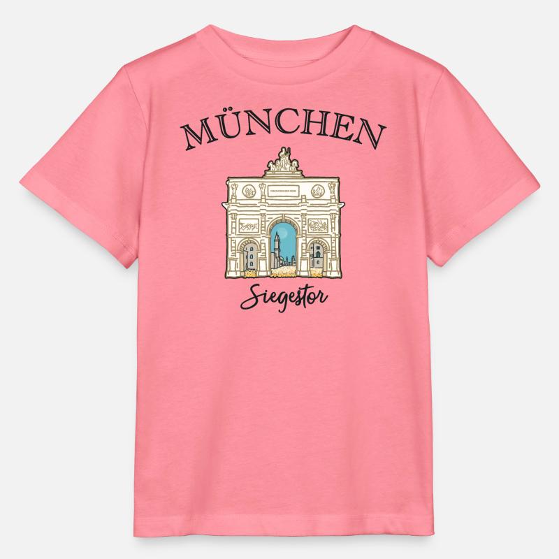 Siegestor München, Friedensmahnmal - Stanley/Stella Kinder T-Shirt MINI CREATOR  - Pink 