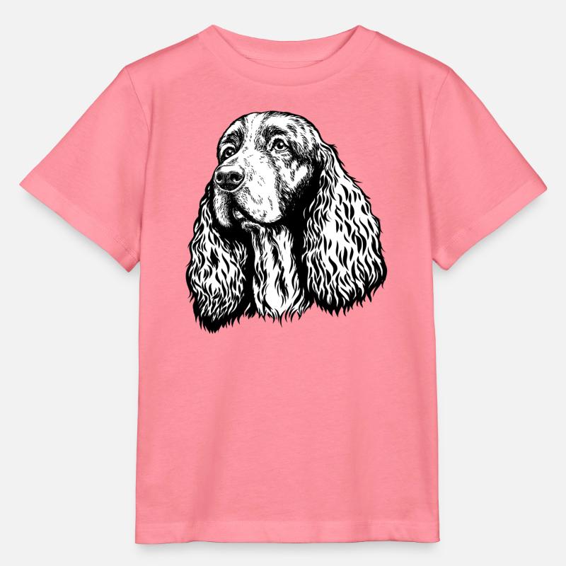 Spaniel Portrait - Stanley/Stella Kinder T-Shirt MINI CREATOR - Pink