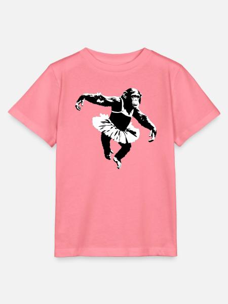 Tanzender Schimpanse - Stanley/Stella Kinder T-Shirt MINI CREATOR - Pink
