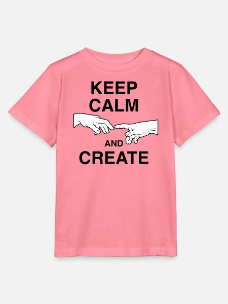 Keep calm and create - Stanley/Stella Kinder T-Shirt MINI CREATOR  - Pink 
