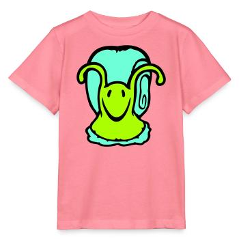 coquille d'escargot escargot limace mignon doux - T-shirt bio MINI CREATOR Stanley/Stella Enfant - rose  - Devant