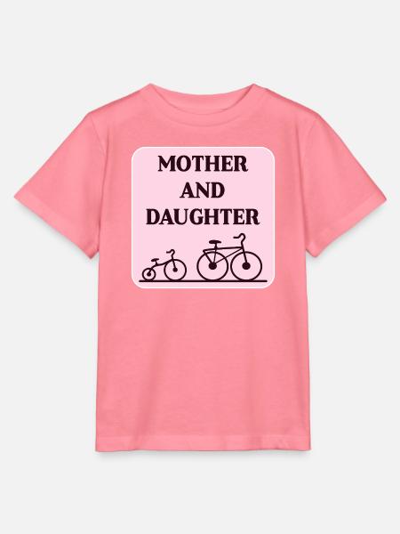 Fahrrad-Bond von Mutter und Tochter - Stanley/Stella Kinder T-Shirt MINI CREATOR  - Pink 
