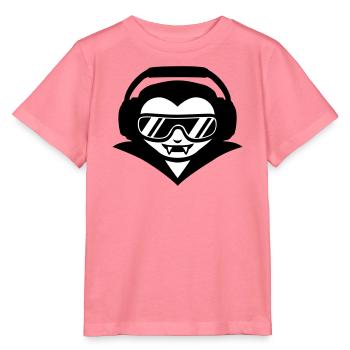 Vampir DJ mit Kopfhörern und Sonnenbrille - Stanley/Stella Kinder T-Shirt MINI CREATOR  - Pink  - Vorne
