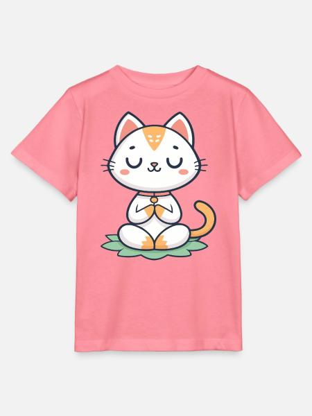 Meditativer Zen-Chat - Stanley/Stella Kinder T-Shirt MINI CREATOR - Pink
