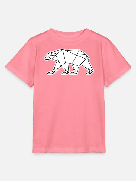 Polar Bär Polygon Eisbär Symbol - Stanley/Stella Kinder T-Shirt MINI CREATOR - Pink