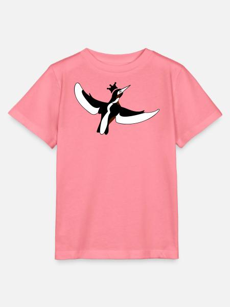 Stilisierte Eisvogel Vogel-Silhouette im Kontrast - Stanley/Stella Kinder T-Shirt MINI CREATOR - Pink