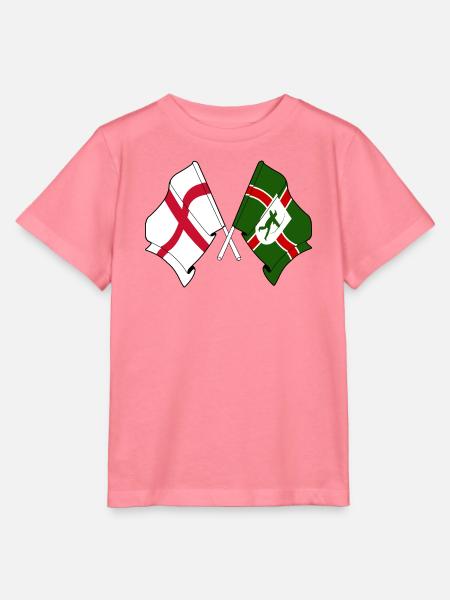 Nottinghamshire × England-Flaggen - Stanley/Stella Kinder T-Shirt MINI CREATOR - Pink