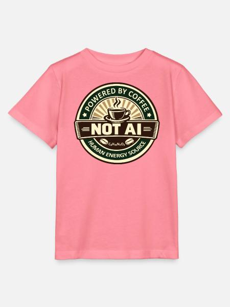 Powered by Coffee - Stanley/Stella Kinder T-Shirt MINI CREATOR - Pink
