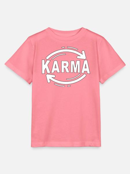 Karma - Minimalistisches Statement Design - Stanley/Stella Kinder T-Shirt MINI CREATOR - Pink