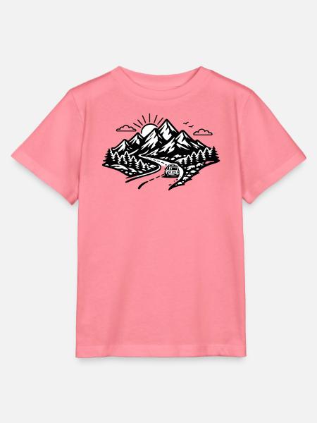 Alpine Road Trip Silhouette - Stanley/Stella Kinder T-Shirt MINI CREATOR - Pink