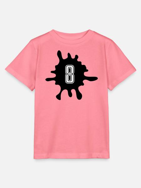 Klecks 8 Zahl - Stanley/Stella Kinder T-Shirt MINI CREATOR - Pink