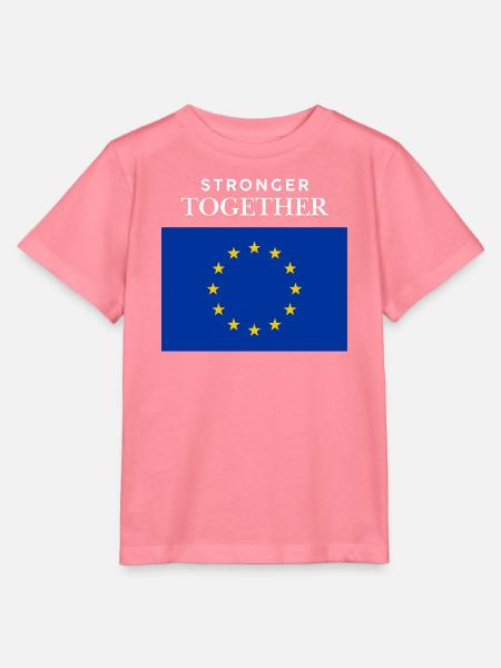 Gemeinsam Stark EU Flagge - Stanley/Stella Kinder T-Shirt MINI CREATOR - Pink