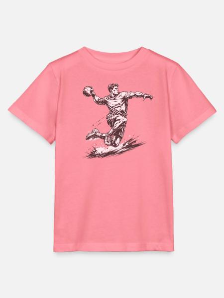 Dynamischer Handballer im Comic Stil - Stanley/Stella Kinder T-Shirt MINI CREATOR - Pink