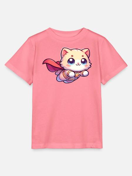 Superheld Katze Kätzchen Helden Mieze - Stanley/Stella Kinder T-Shirt MINI CREATOR - Pink