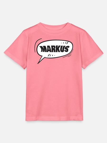 Markus Sprechblase Cartoonname - Stanley/Stella Kinder T-Shirt MINI CREATOR - Pink