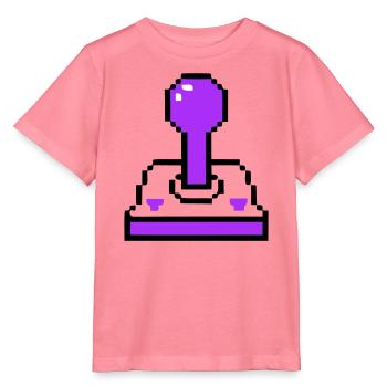 Console rétro Arcade Joystick - T-shirt bio MINI CREATOR Stanley/Stella Enfant - rose  - Devant
