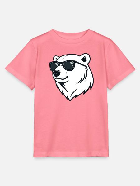 Eisbär Dunkle Brille - Stanley/Stella Kinder T-Shirt MINI CREATOR - Pink