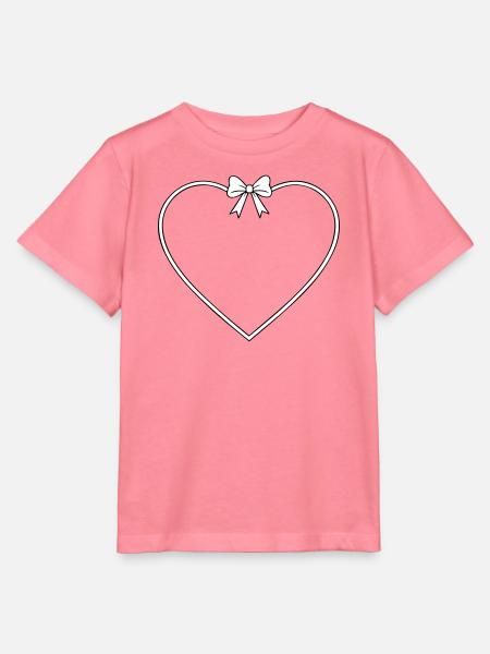 Herz mit Schleife - Stanley/Stella Kinder T-Shirt MINI CREATOR - Pink