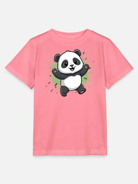 Kuschelpanda Spritz Hintergrund - Stanley/Stella Kinder T-Shirt MINI CREATOR  - Pink 