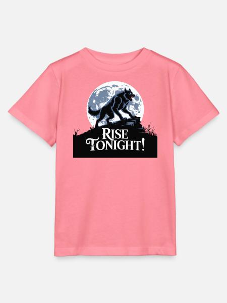 Lone Wolf Rise Tonight Mondgrafik - Stanley/Stella Kinder T-Shirt MINI CREATOR - Pink