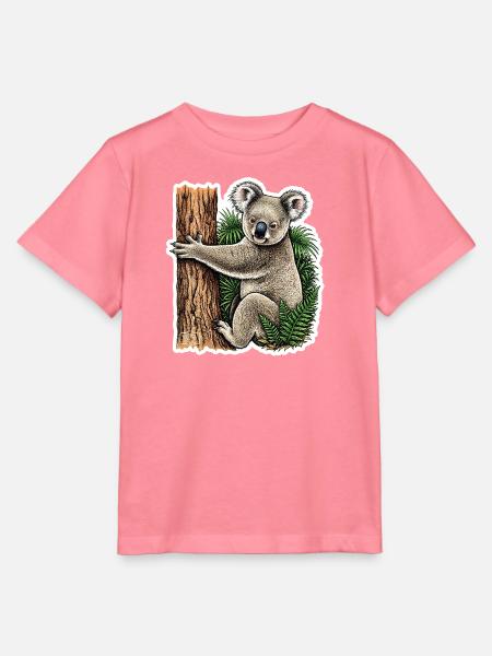 Koala auf dem Baum - Stanley/Stella Kinder T-Shirt MINI CREATOR - Pink