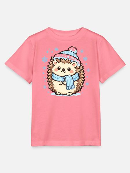 Winterlicher Igel mit Schal - Stanley/Stella Kinder T-Shirt MINI CREATOR  - Pink 