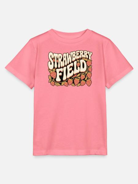 Retro 60er Erdbeerfeld - Stanley/Stella Kinder T-Shirt MINI CREATOR - Pink