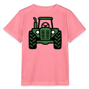 Tractor Front View Logo - Stanley/Stella MINI CREATOR Kids’ T-Shirt - pink joy  - Front