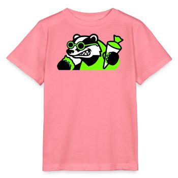 Icône de la rentrée scolaire de Badger Cool - T-shirt bio MINI CREATOR Stanley/Stella Enfant - rose  - Devant