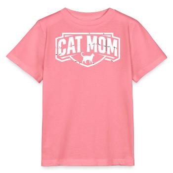 Cat Mom Vintage Wappen - Stanley/Stella Kinder T-Shirt MINI CREATOR  - Pink  - Vorne