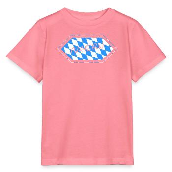 Bayern Blauweiß Karo Muster - Stanley/Stella Kinder T-Shirt MINI CREATOR  - Pink  - Vorne