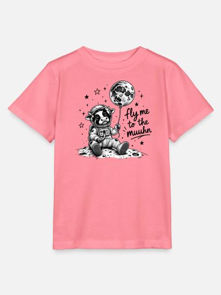 fly me to the muuhn - Stanley/Stella Kinder T-Shirt MINI CREATOR - Pink