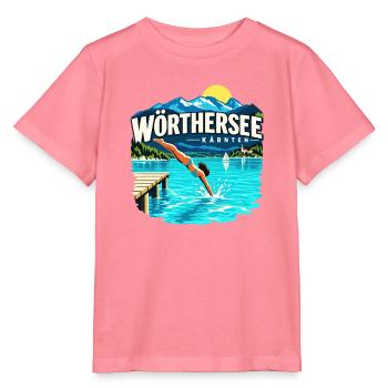 Wörthersee Kärnten Sprung ins Sommerglück - Stanley/Stella Kinder T-Shirt MINI CREATOR  - Pink  - Vorne
