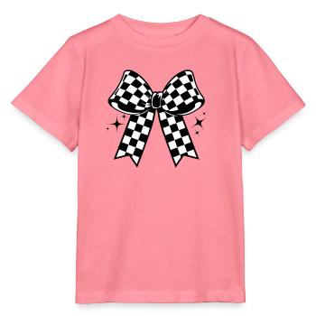 Kariertes Flaggenbogenemblem - Stanley/Stella Kinder T-Shirt MINI CREATOR  - Pink  - Vorne